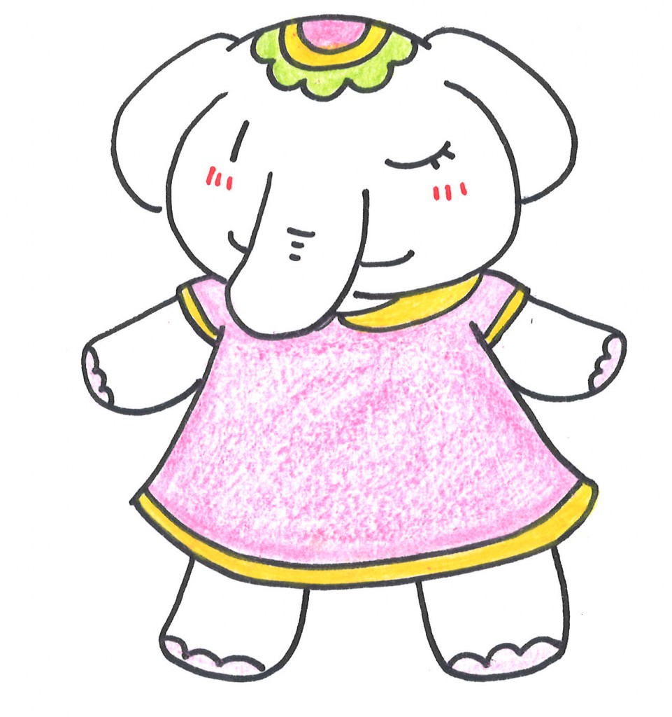 明るい色の服を着て、金運アップ！だゾウ♡