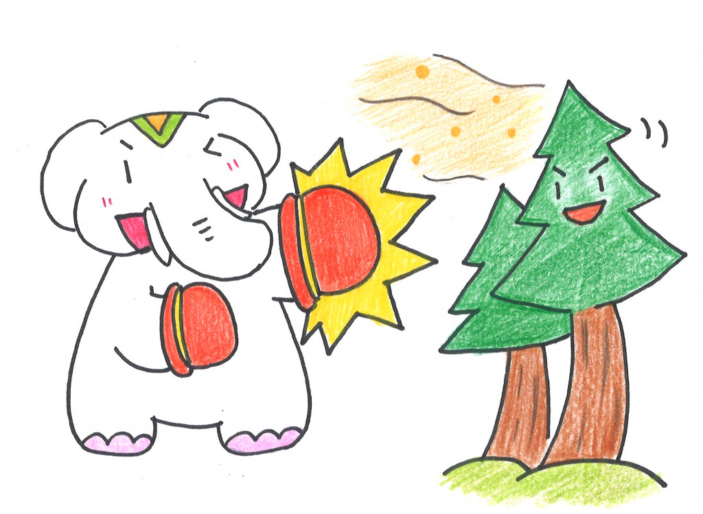 花粉症には負けないゾウ♪