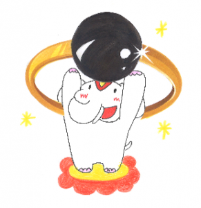 金運アップ待ち受け! 目標達成の【オニキス】だゾウ♪