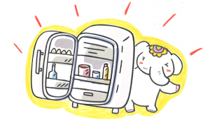 【冷蔵庫】をキレイにして金運アップだゾウ