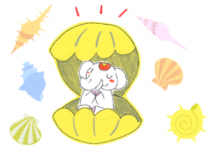 【貝殻】で金運を引き込むゾウ♪