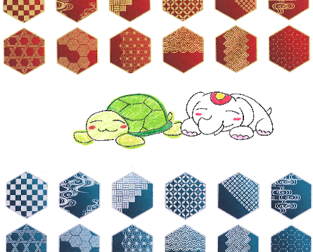 開運の吉祥文様【亀甲】だゾウ♪