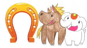 金運アップ待ち受け!幸運の【馬蹄】だゾウ♪