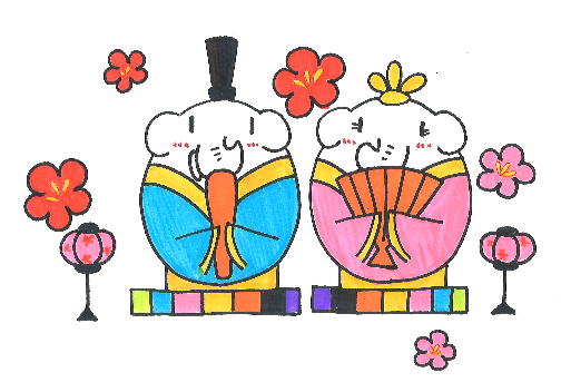吉ゾウくんの金運アップ待受！ひな祭りでハッピーだゾウ♪