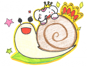 金運アップ待ち受け! 吉ゾウくんと【カタツムリ】だゾウ♪