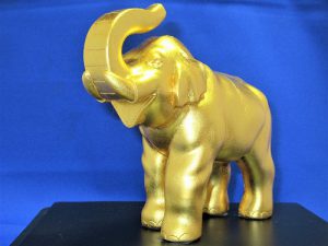 宝くじで当選した方へ　最高級！【本金箔】の吉ゾウくん像