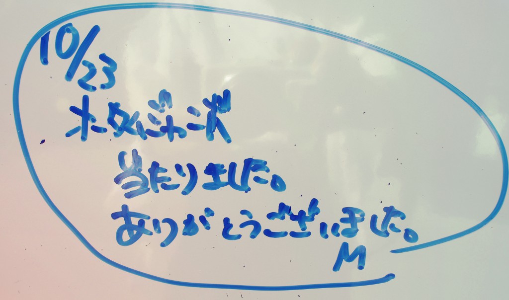 お参りの方が書いて下さった「喜びの声」