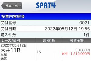 快進撃中！また【170万円】勝ちました！五黄の寅ブレスレットのお陰！