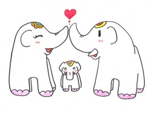 金運アップの待ち受け-幸せは独り占めしないで、みんなで分かち合うこと。