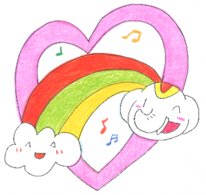 金運アップ待ち受け! 幸運の前兆【虹】だゾウ♪