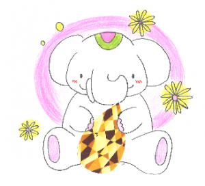 金運アップ待ち受け! 豊かさと富をもたらす【シトリン】だゾウ♪