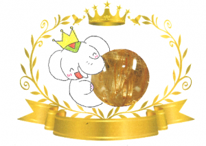 金運アップ待ち受け! 金運を呼び込む【ルチルクォーツ】だゾウ♪