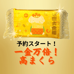 本日より予約スタート!【新登場】おくだけで金運財布に!『一金万倍!吉ゾウくんの高まくら』
